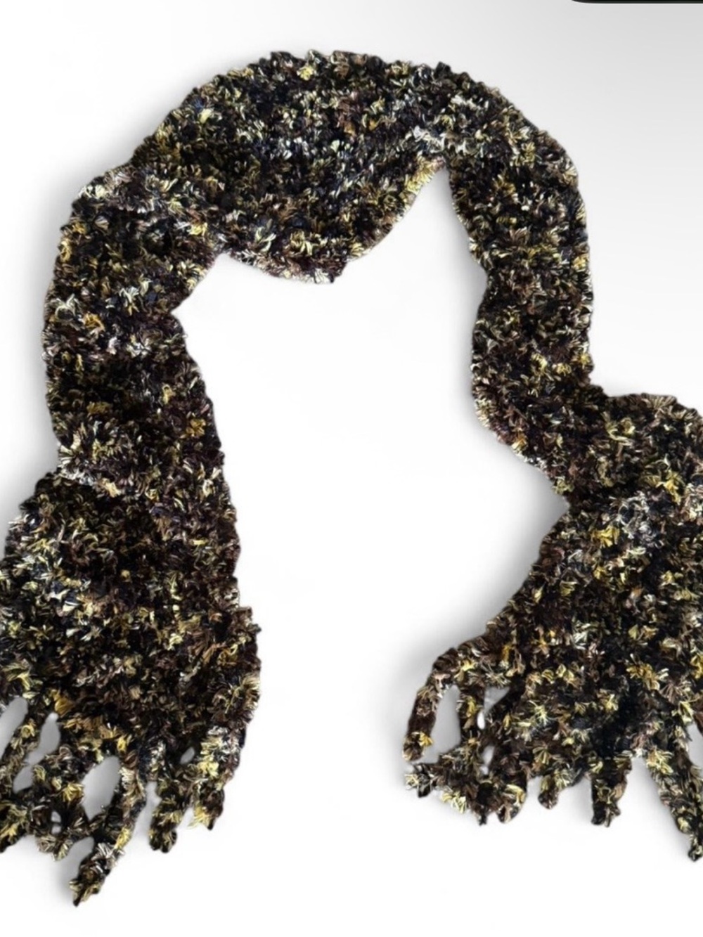 y2k fuzzy & Cozy Multicolor Bouclé fringe Scarf - Women Accessories